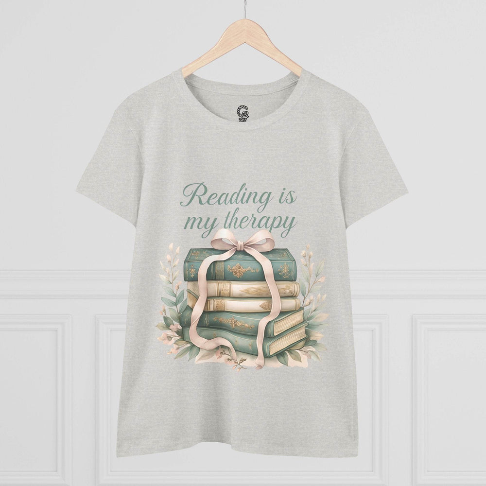 Reading Is My Therapy Shirt with Book Design - Gutsy Garb