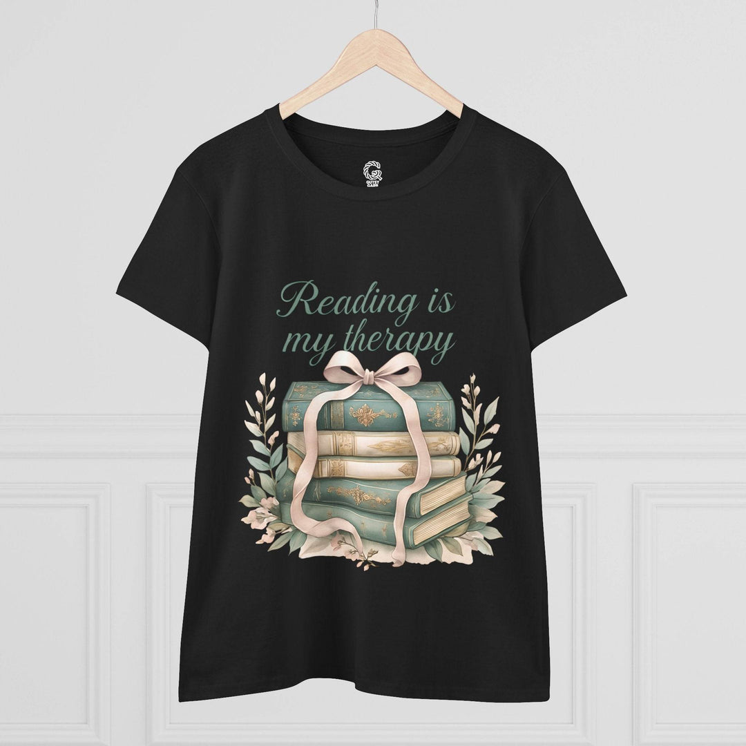 Reading Is My Therapy Shirt with Book Design - Gutsy Garb