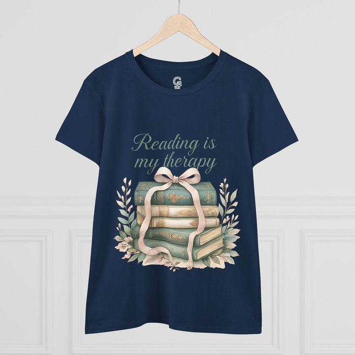 Reading Is My Therapy Shirt with Book Design - Gutsy Garb