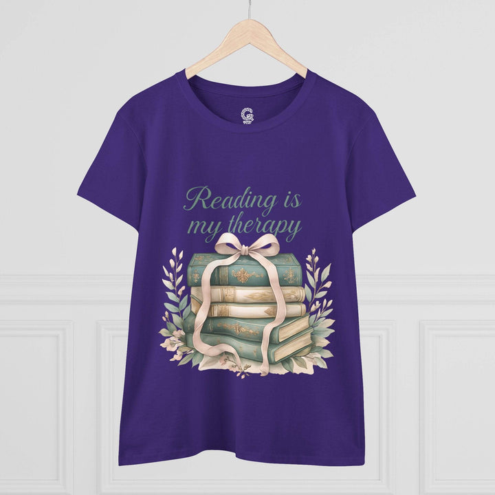 Reading Is My Therapy Shirt with Book Design - Gutsy Garb