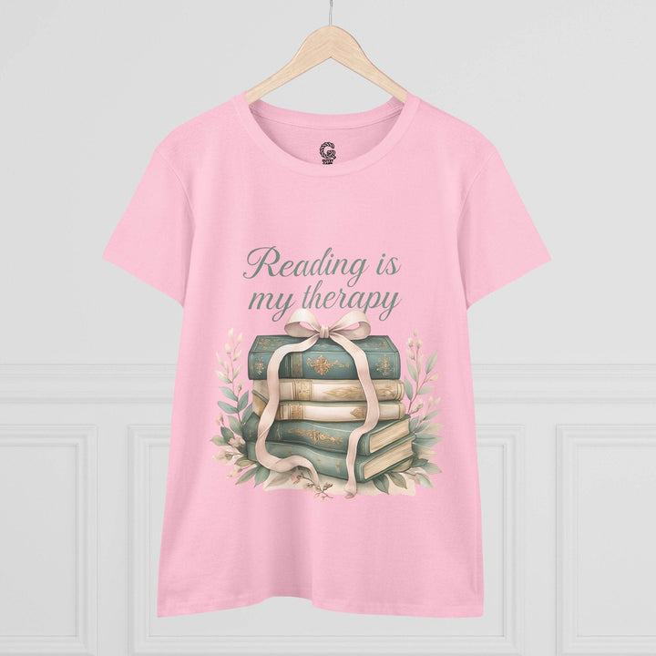 Reading Is My Therapy Shirt with Book Design - Gutsy Garb