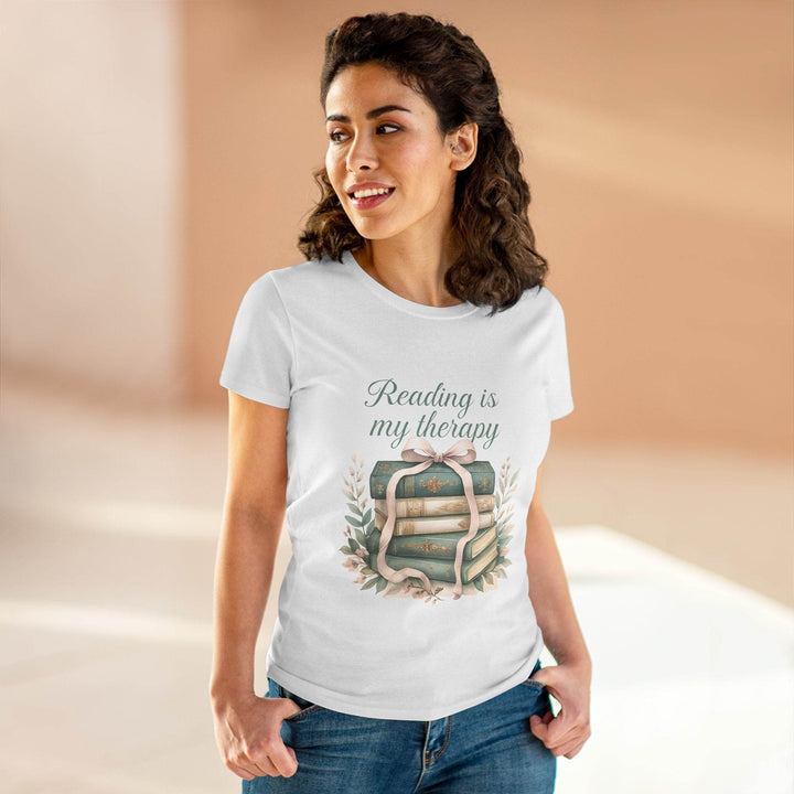 Reading Is My Therapy Shirt with Book Design - Gutsy Garb