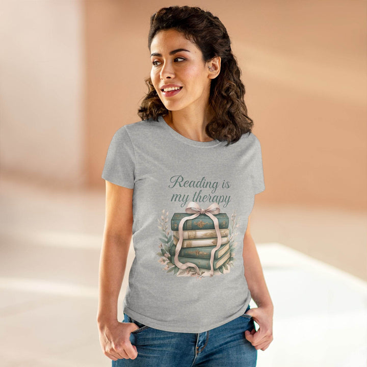 Reading Is My Therapy Shirt with Book Design - Gutsy Garb