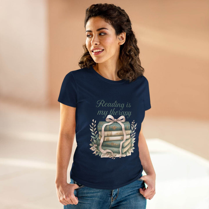 Reading Is My Therapy Shirt with Book Design - Gutsy Garb