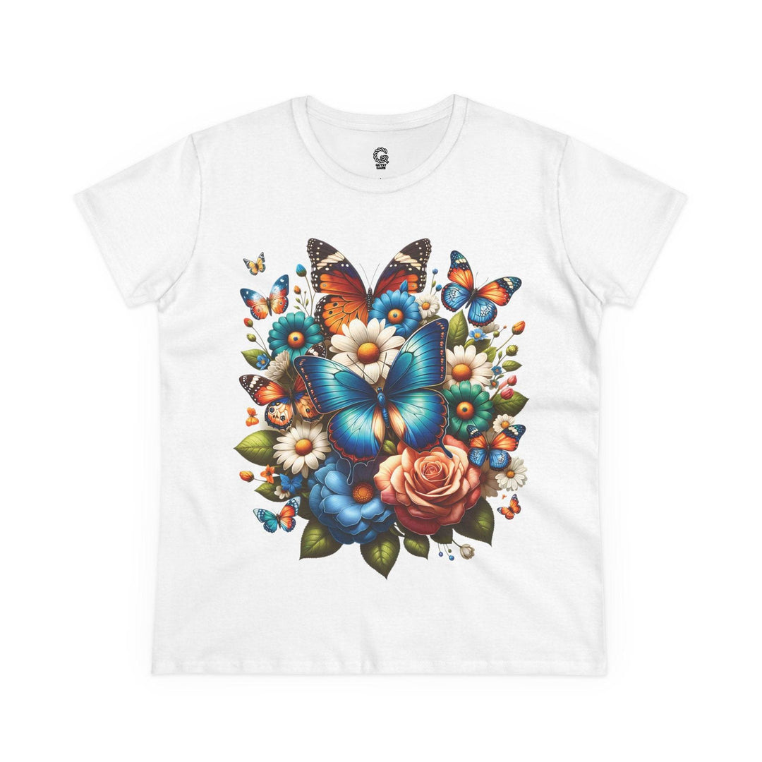 Boho Butterfly Floral Tee - Bold Floral Design - Gutsy Garb