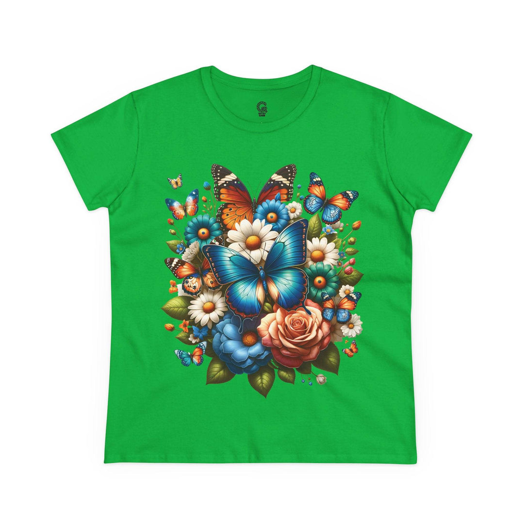 Boho Butterfly Floral Tee - Bold Floral Design - Gutsy Garb