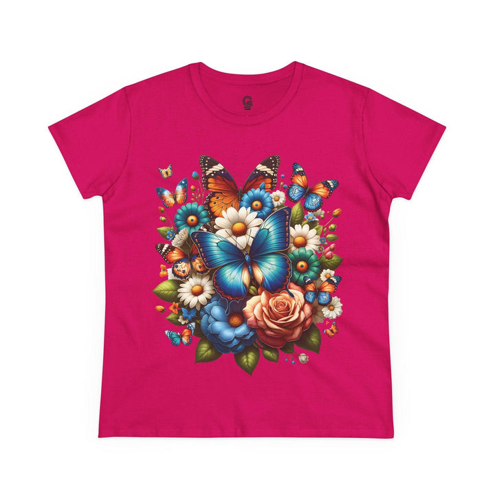 Boho Butterfly Floral Tee - Bold Floral Design - Gutsy Garb