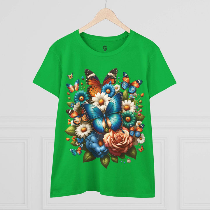 Boho Butterfly Floral Tee - Bold Floral Design - Gutsy Garb