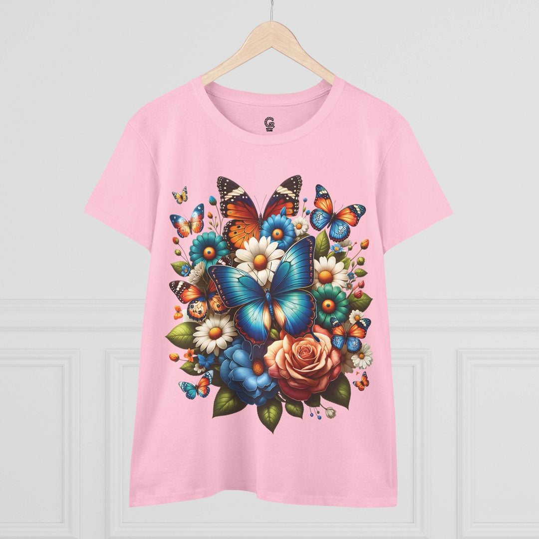 Boho Butterfly Floral Tee - Bold Floral Design - Gutsy Garb