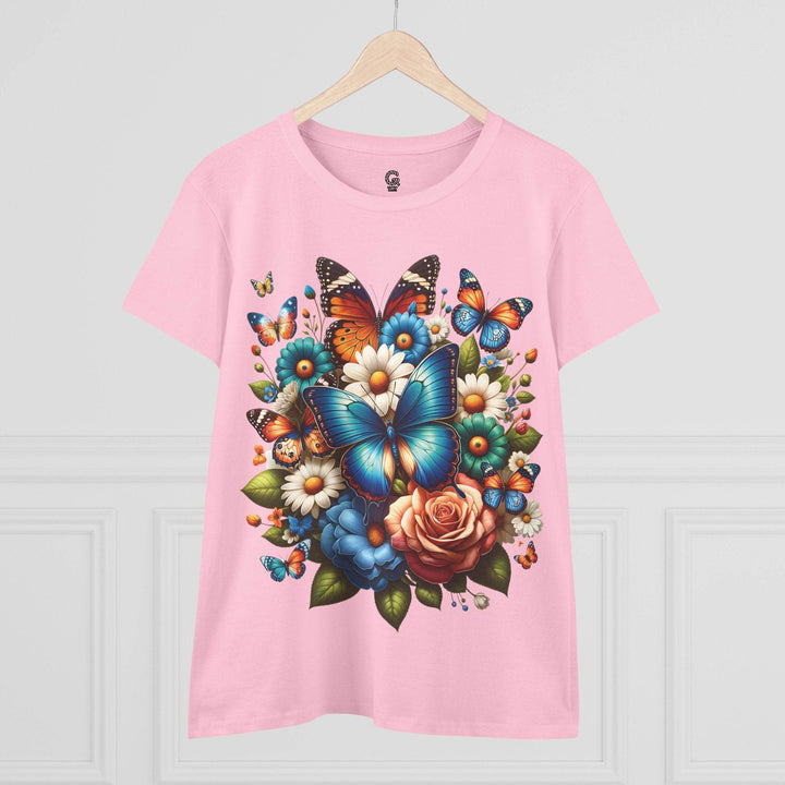 Boho Butterfly Floral Tee - Bold Floral Design - Gutsy Garb