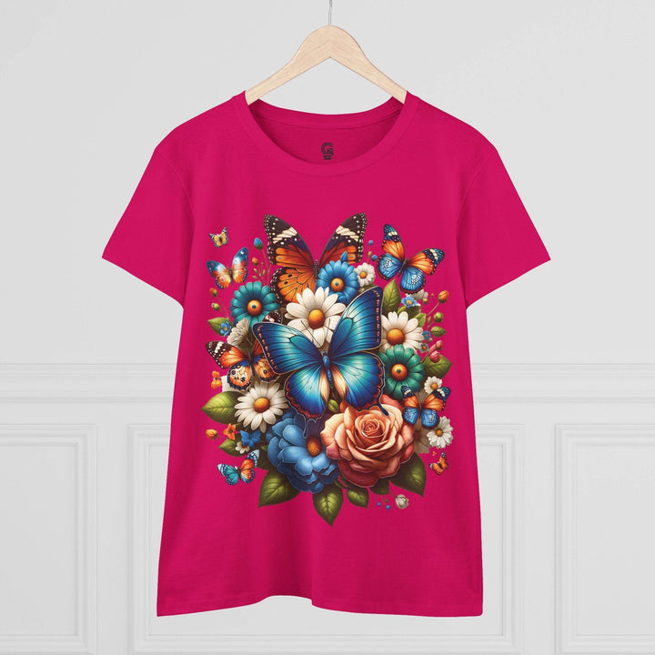 Boho Butterfly Floral Tee - Bold Floral Design - Gutsy Garb