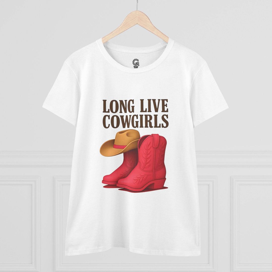 Cowgirl Graphic Tee with Pink Boots Design - Gutsy Garb