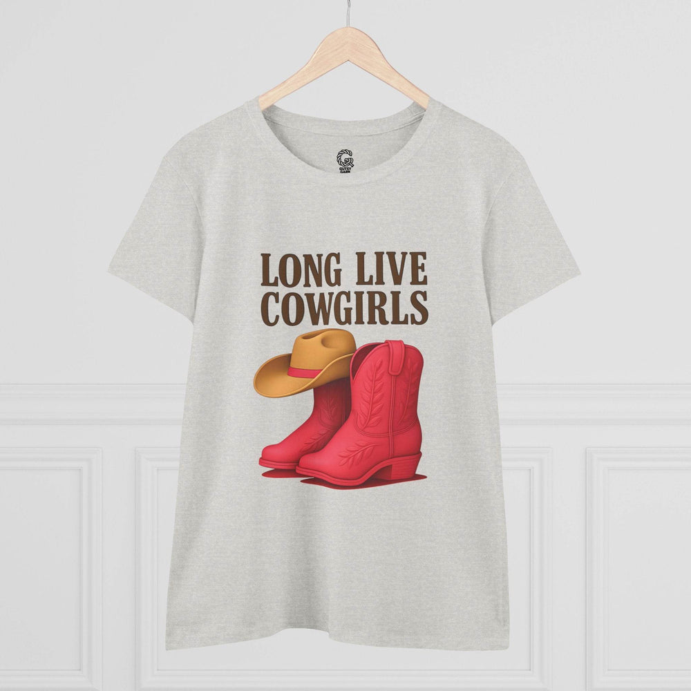 Cowgirl Graphic Tee with Pink Boots Design - Gutsy Garb