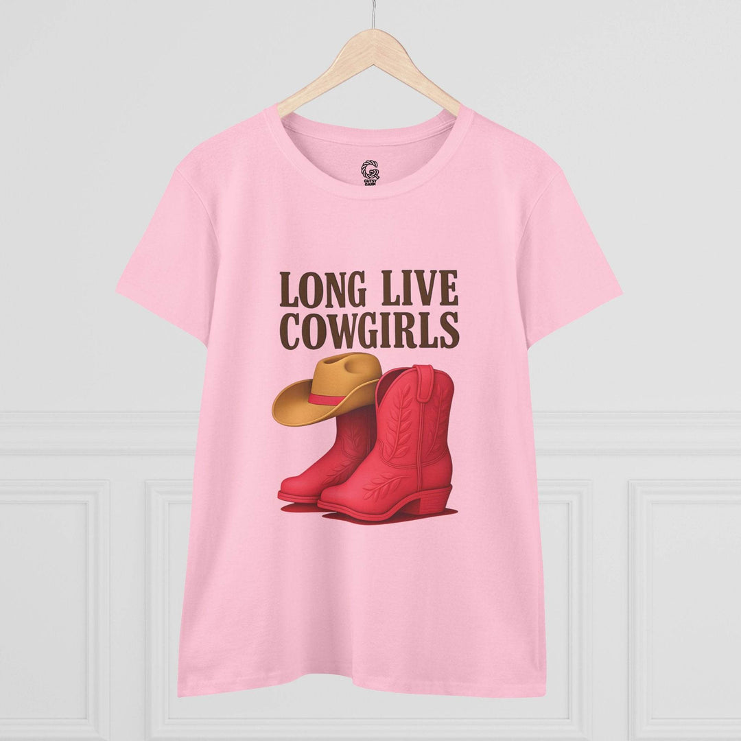 Cowgirl Graphic Tee with Pink Boots Design - Gutsy Garb