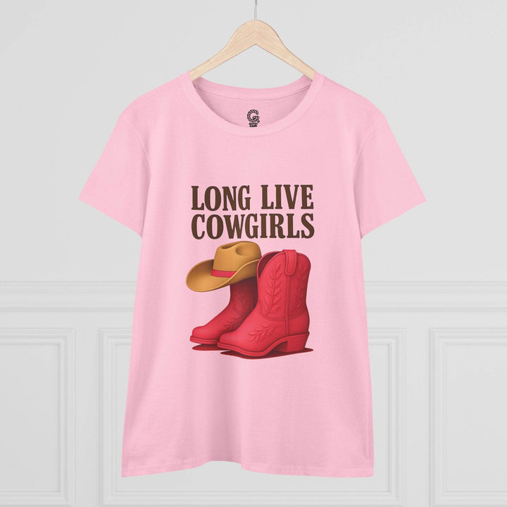 Cowgirl Graphic Tee with Pink Boots Design - Gutsy Garb