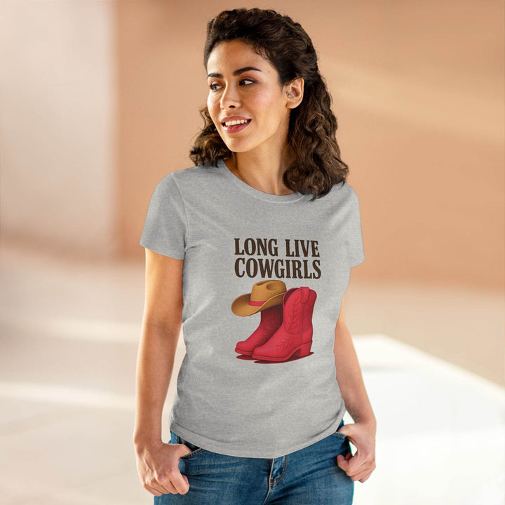 Cowgirl Graphic Tee with Pink Boots Design - Gutsy Garb