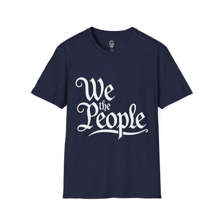 We the People Printed Tee – Bold Navy T-Shirt - Gutsy Garb