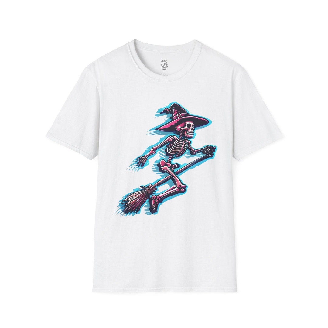 Halloween Skeleton Witch Shirt - Bold Graphic Tee - Gutsy Garb