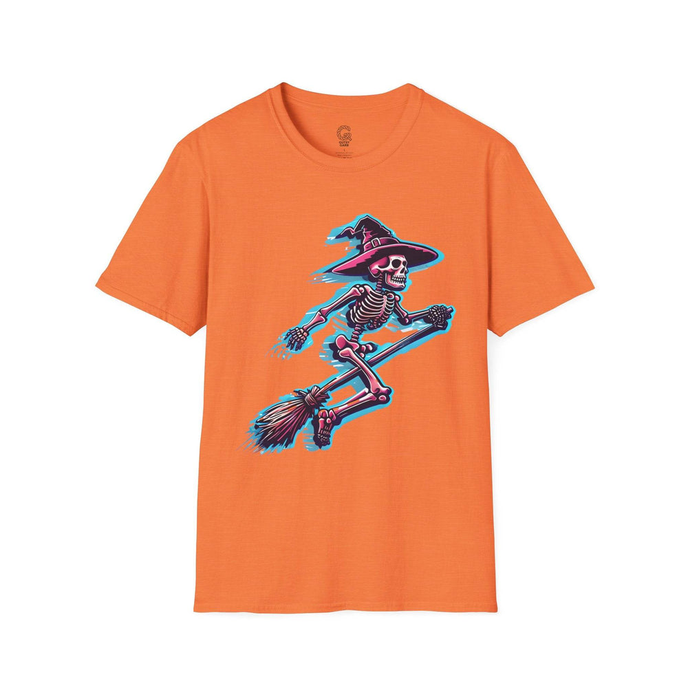 Halloween Skeleton Witch Shirt - Bold Graphic Tee - Gutsy Garb