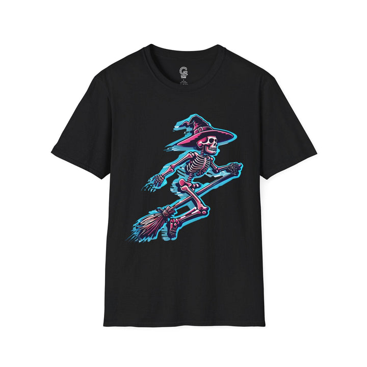Halloween Skeleton Witch Shirt - Bold Graphic Tee - Gutsy Garb