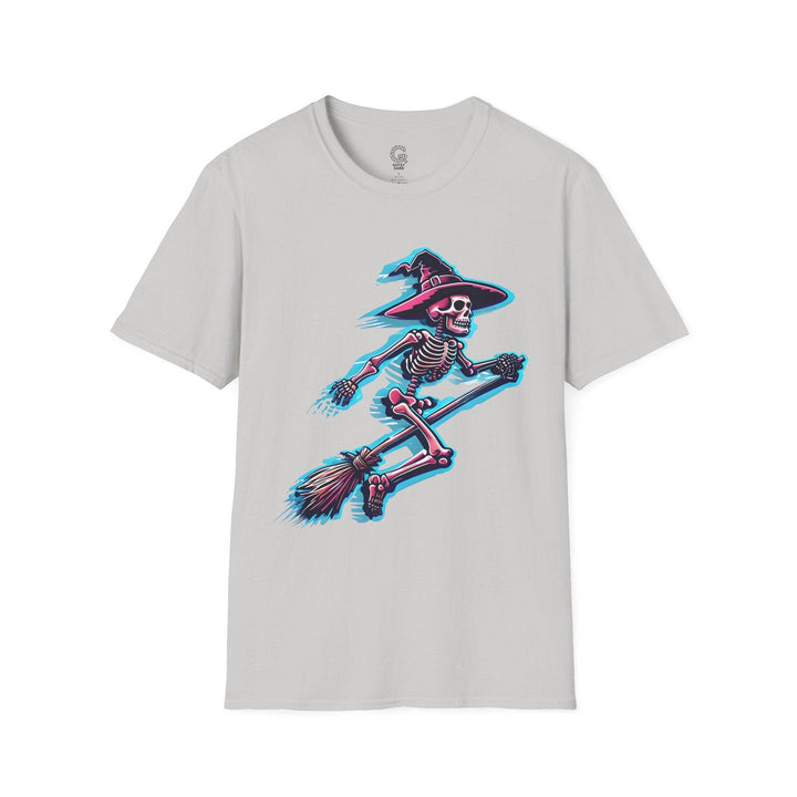 Halloween Skeleton Witch Shirt - Bold Graphic Tee - Gutsy Garb