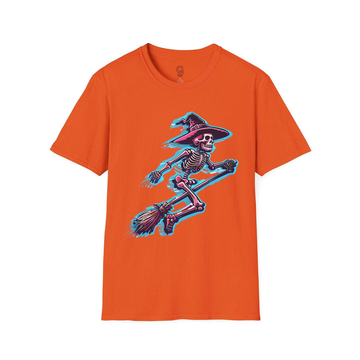 Halloween Skeleton Witch Shirt - Bold Graphic Tee - Gutsy Garb