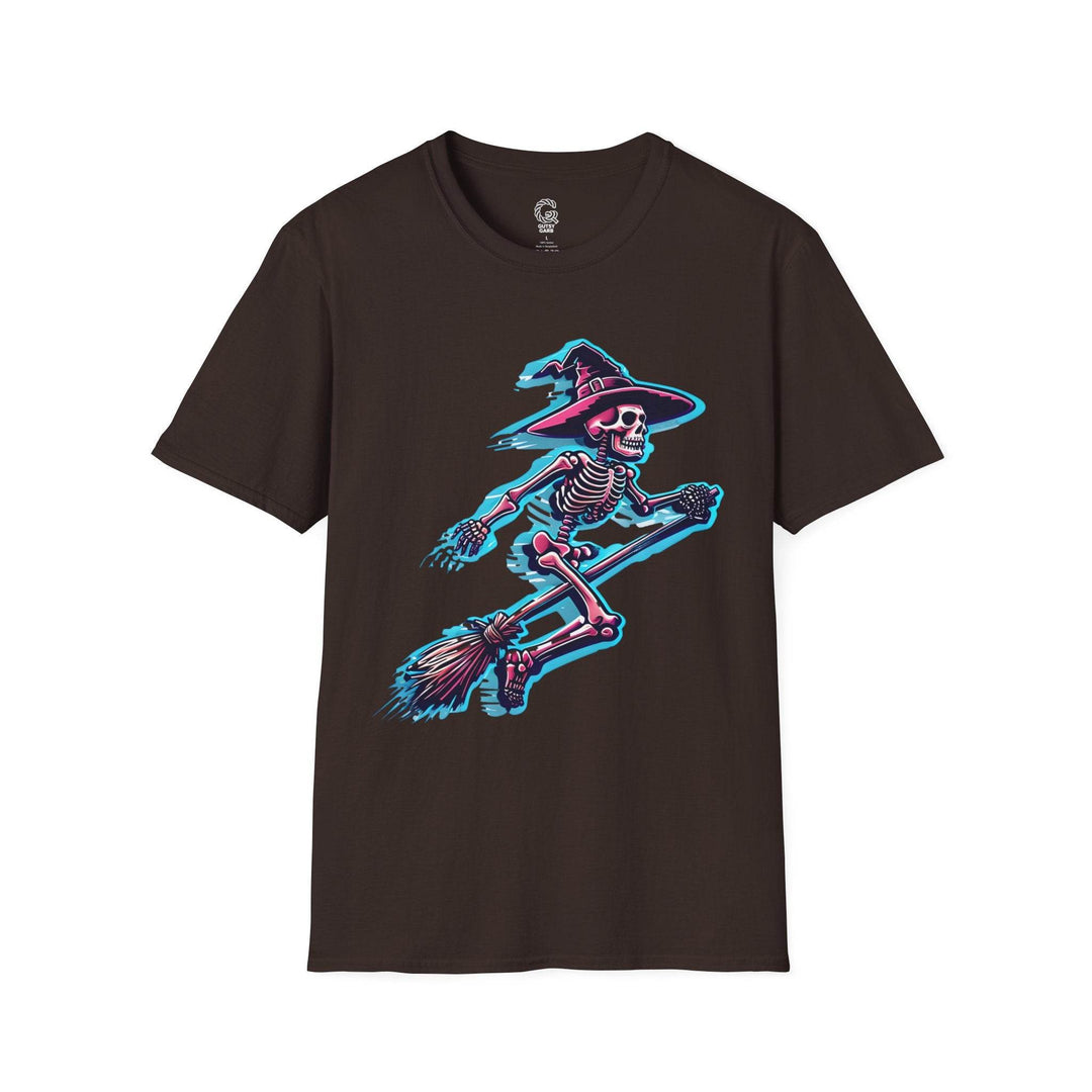 Halloween Skeleton Witch Shirt - Bold Graphic Tee - Gutsy Garb