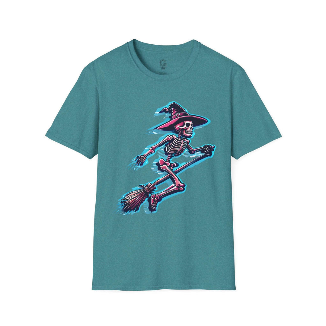 Halloween Skeleton Witch Shirt - Bold Graphic Tee - Gutsy Garb