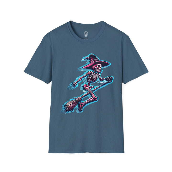 Halloween Skeleton Witch Shirt - Bold Graphic Tee - Gutsy Garb