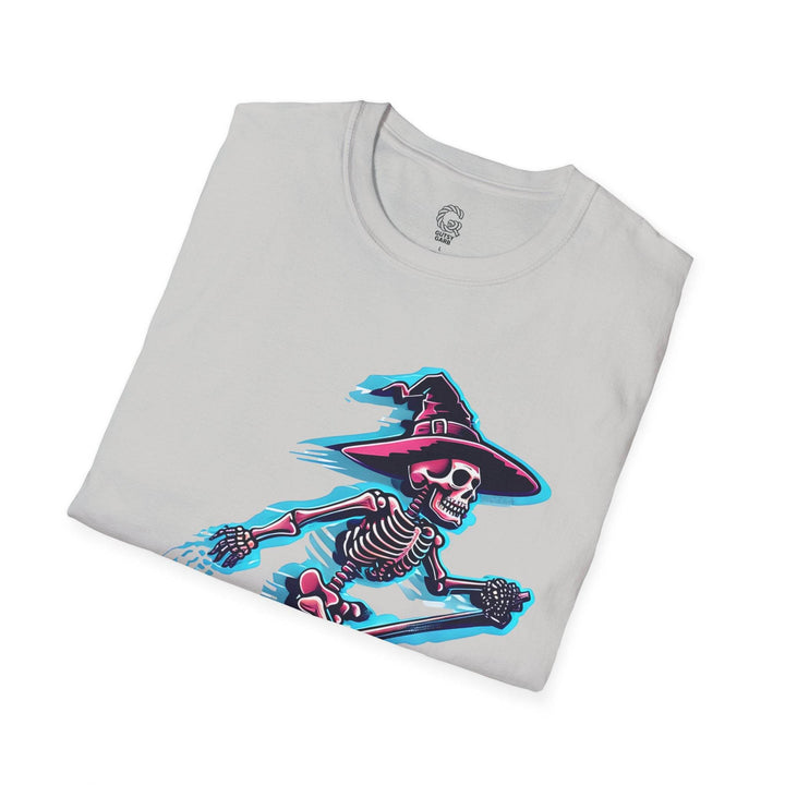 Halloween Skeleton Witch Shirt - Bold Graphic Tee - Gutsy Garb