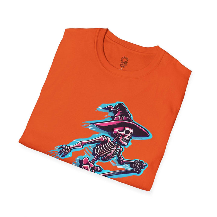 Halloween Skeleton Witch Shirt - Bold Graphic Tee - Gutsy Garb