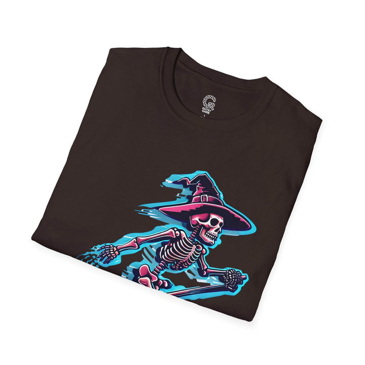 Halloween Skeleton Witch Shirt - Bold Graphic Tee - Gutsy Garb