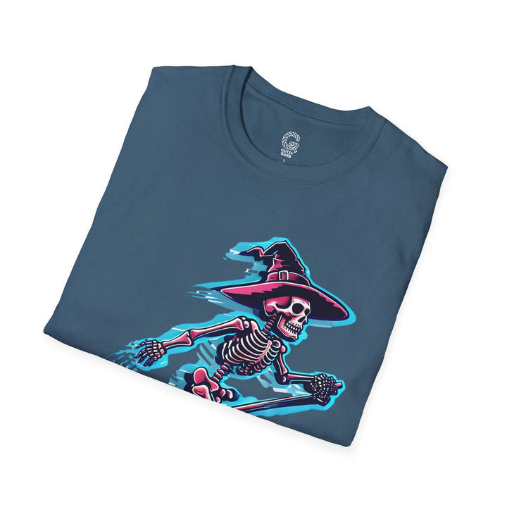 Halloween Skeleton Witch Shirt - Bold Graphic Tee - Gutsy Garb