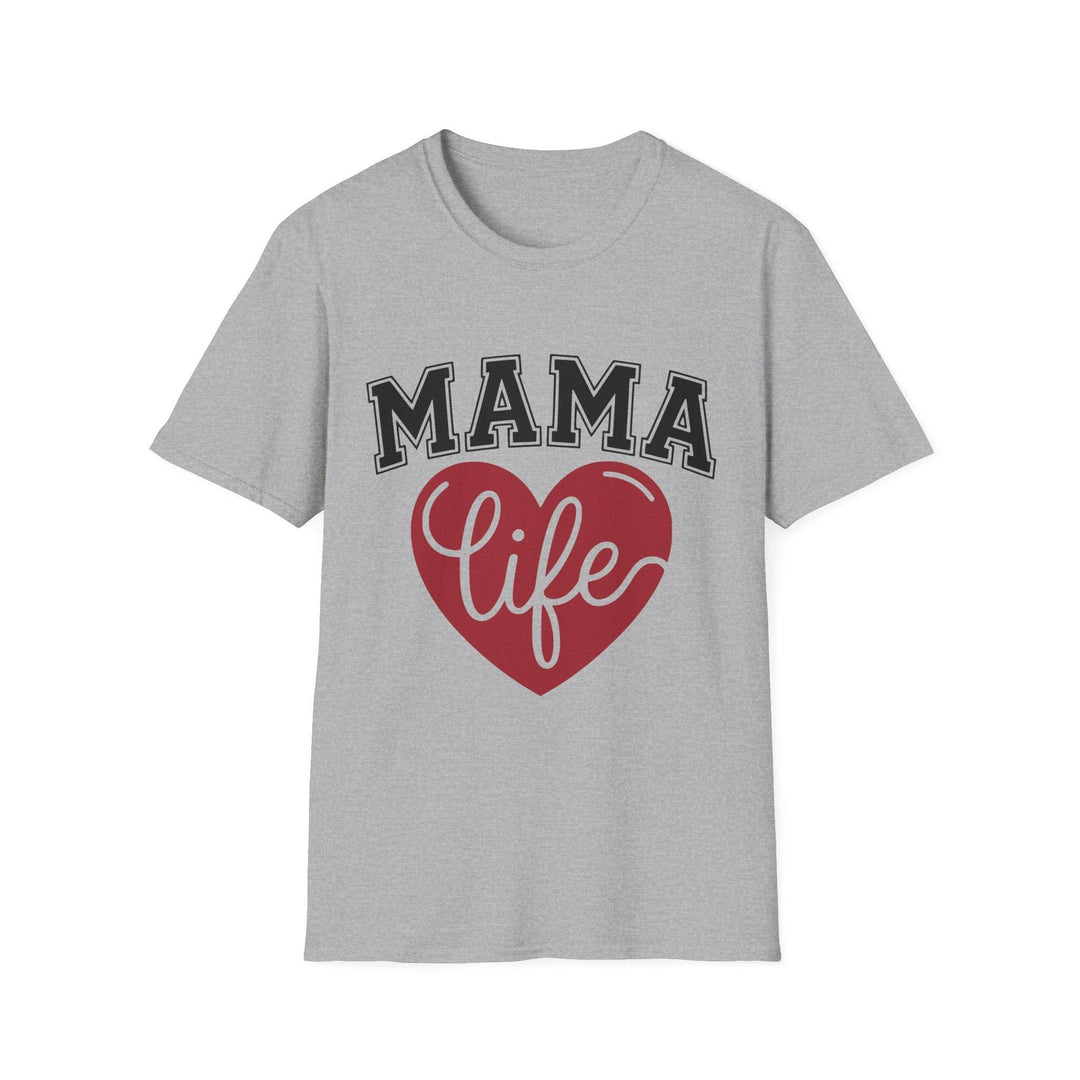 Mama Life T-Shirt with Heart Design - Gutsy Garb