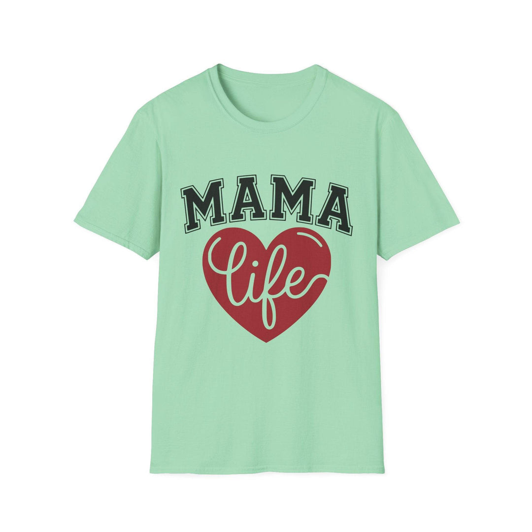 Mama Life T-Shirt with Heart Design - Gutsy Garb