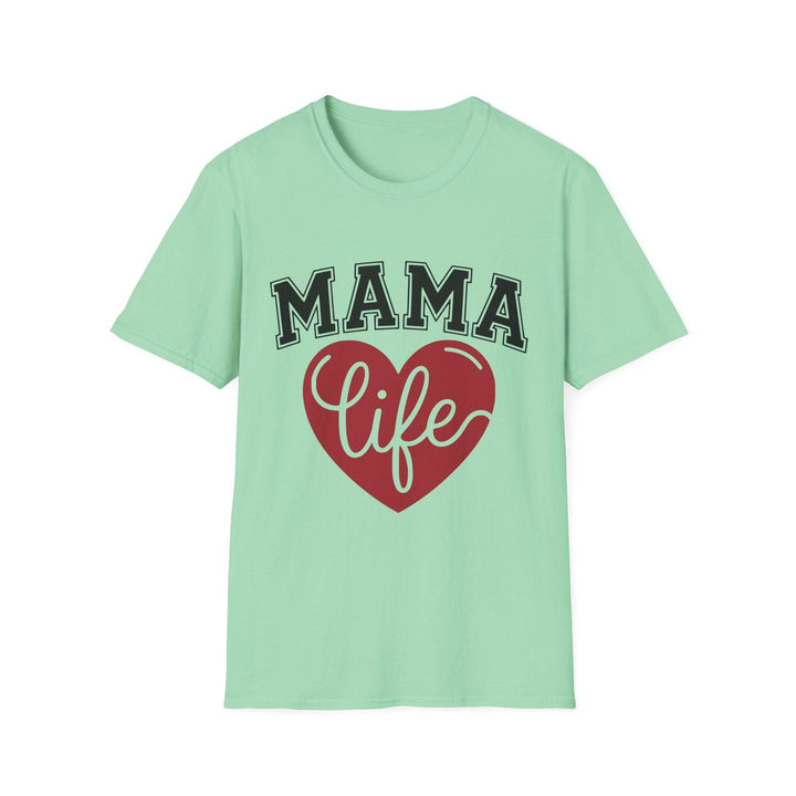 Mama Life T-Shirt with Heart Design - Gutsy Garb