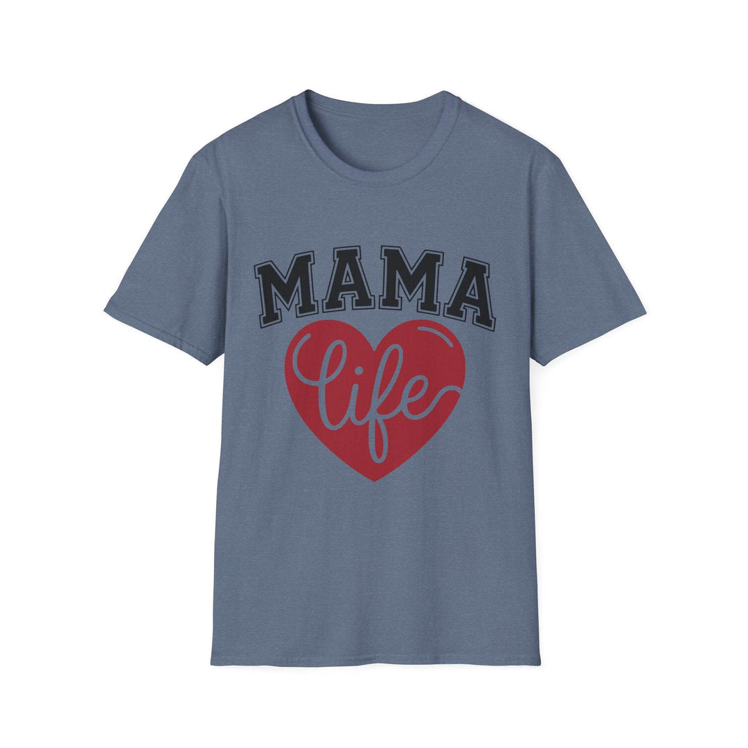 Mama Life T-Shirt with Heart Design - Gutsy Garb