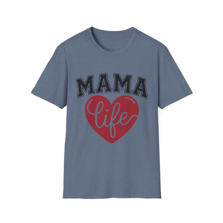 Mama Life T-Shirt with Heart Design - Gutsy Garb