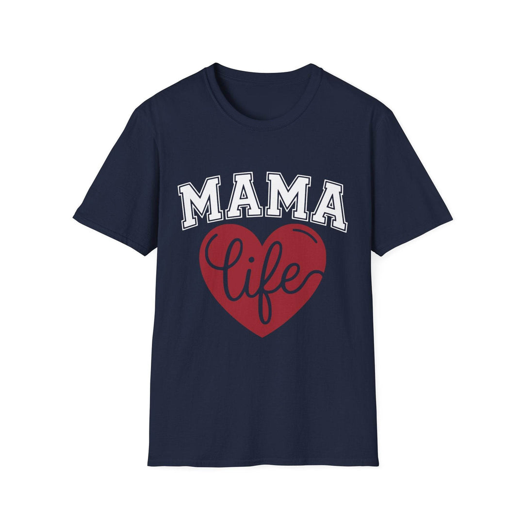 Mama Life T-Shirt with Heart Design - Gutsy Garb