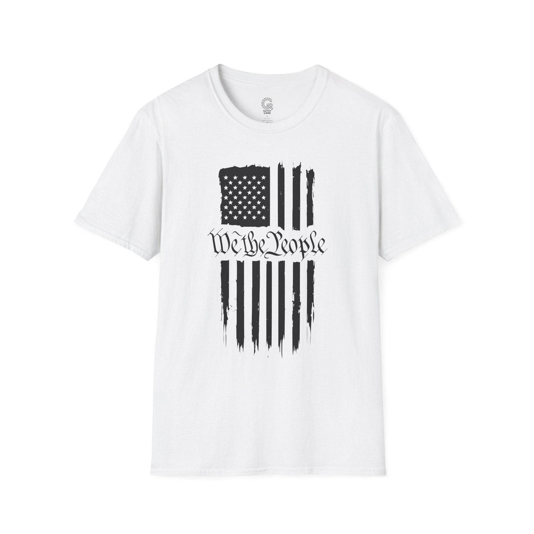 Patriotic USA Flag Graphic Tee with We the People - Gutsy Garb