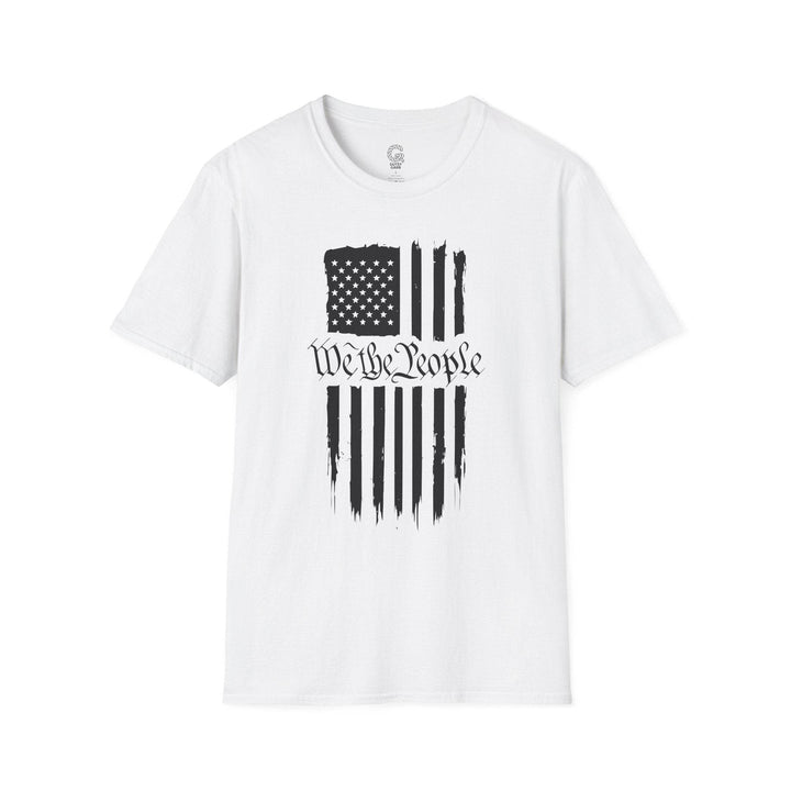 Patriotic USA Flag Graphic Tee with We the People - Gutsy Garb