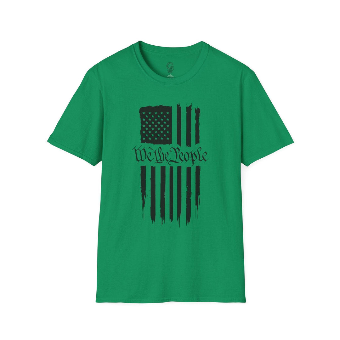 Patriotic USA Flag Graphic Tee with We the People - Gutsy Garb