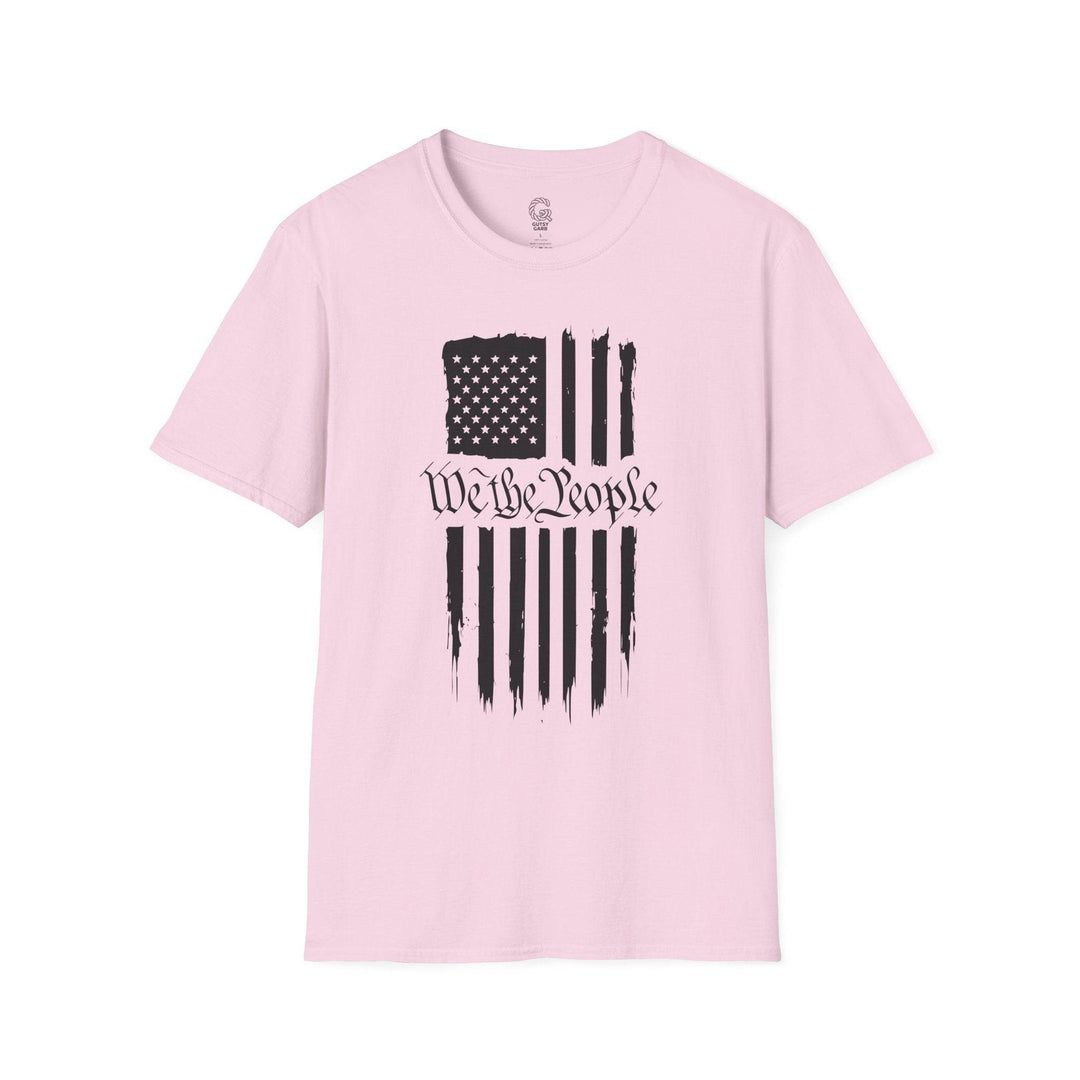 Patriotic USA Flag Graphic Tee with We the People - Gutsy Garb