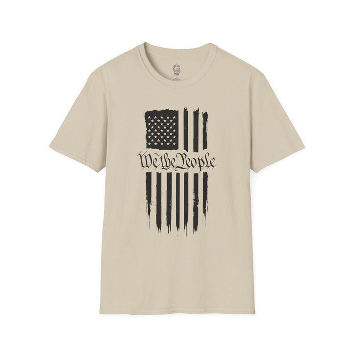 Patriotic USA Flag Graphic Tee with We the People - Gutsy Garb