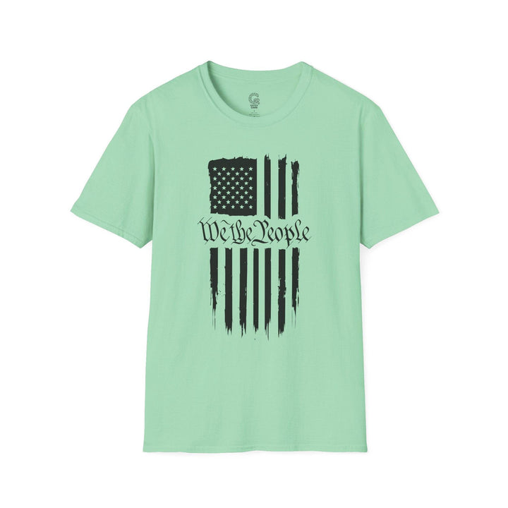Patriotic USA Flag Graphic Tee with We the People - Gutsy Garb