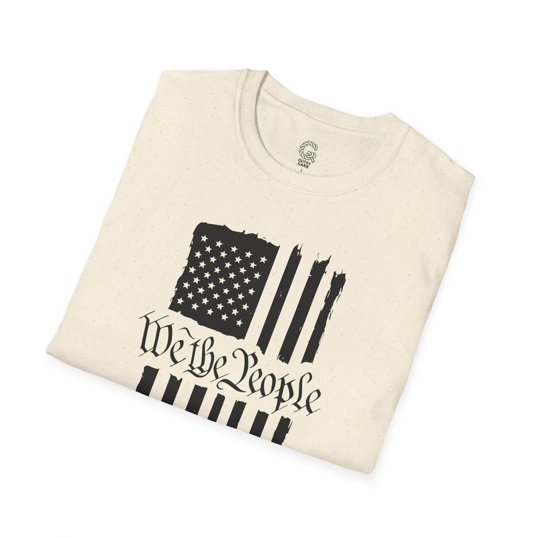 Patriotic USA Flag Graphic Tee with We the People - Gutsy Garb