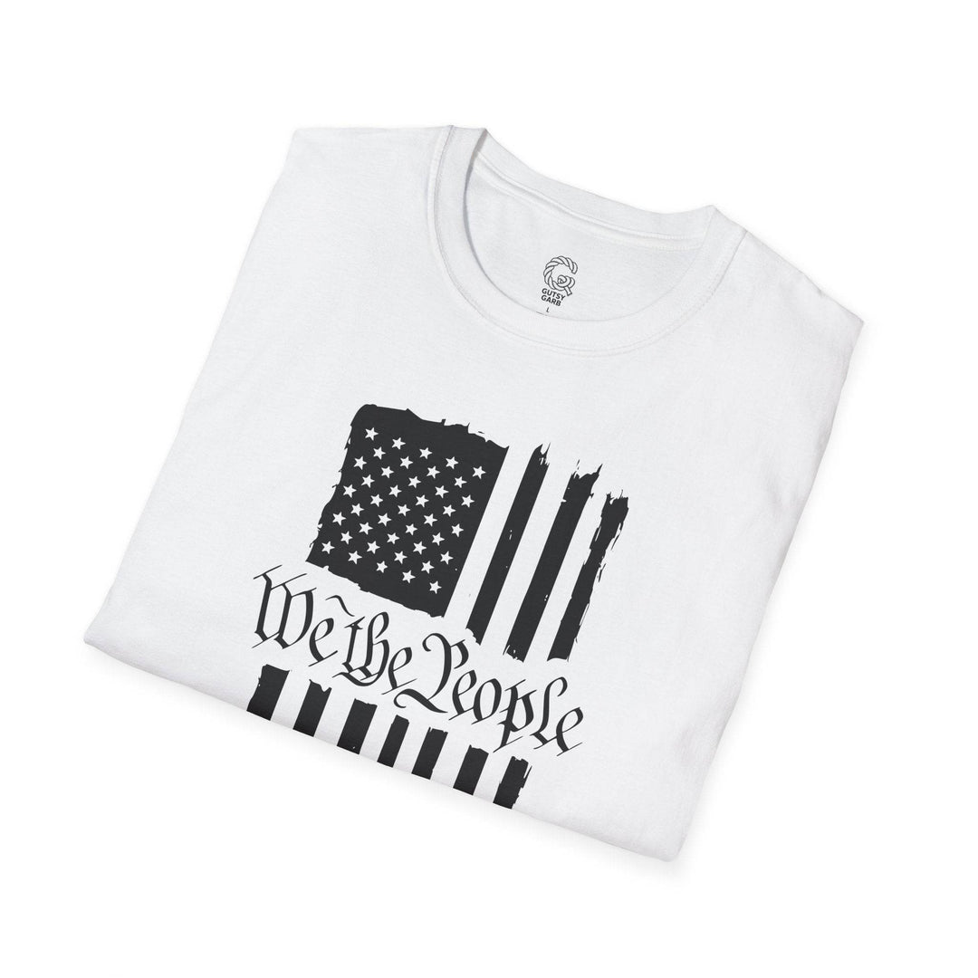 Patriotic USA Flag Graphic Tee with We the People - Gutsy Garb