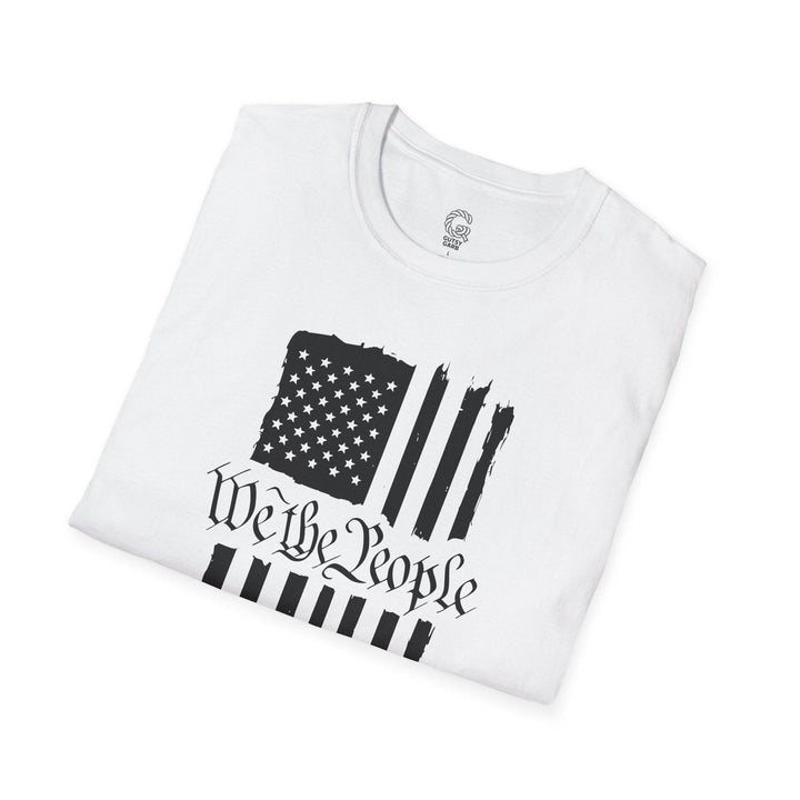 Patriotic USA Flag Graphic Tee with We the People - Gutsy Garb