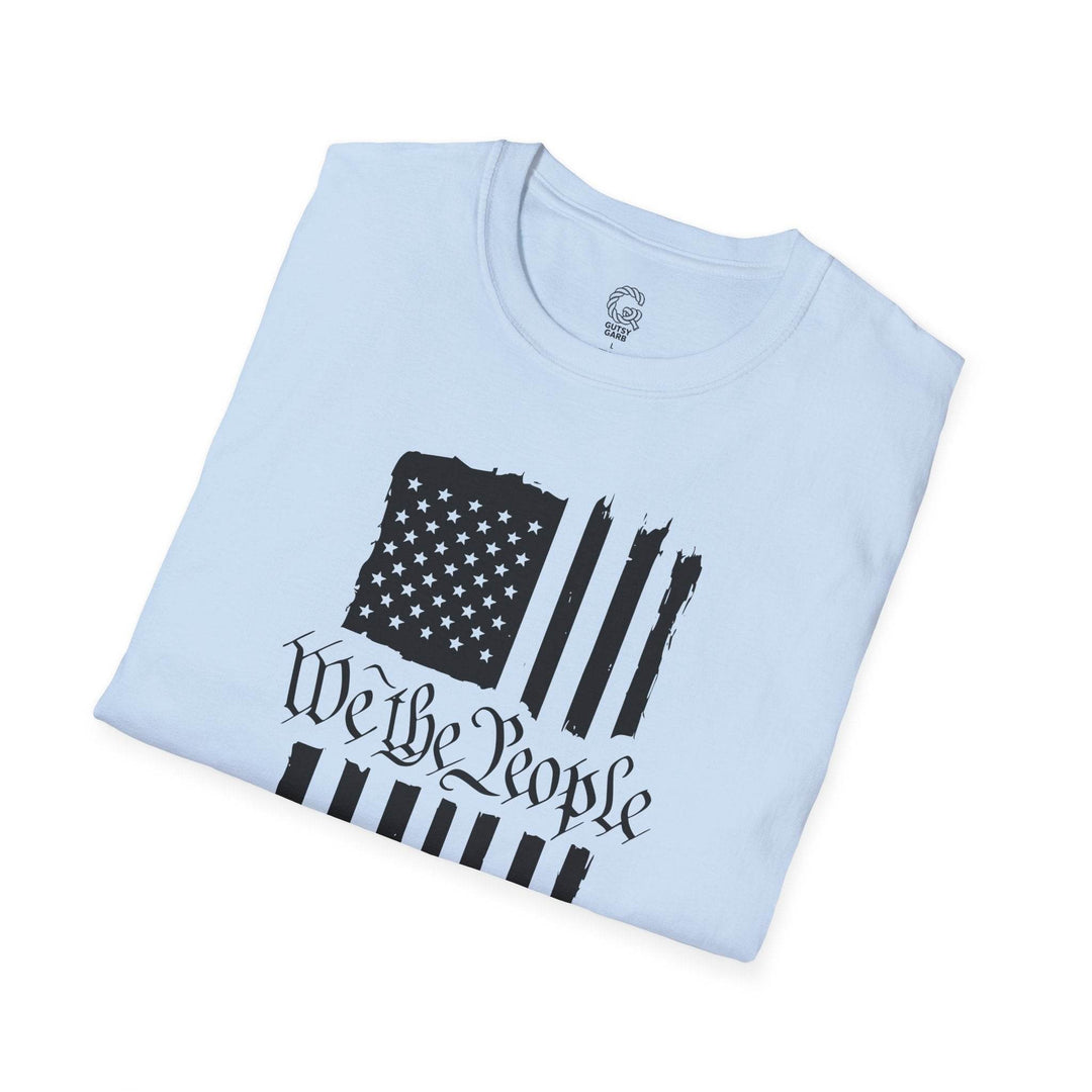 Patriotic USA Flag Graphic Tee with We the People - Gutsy Garb