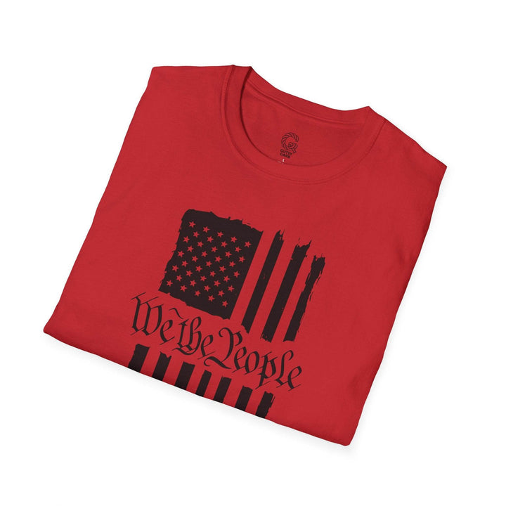 Patriotic USA Flag Graphic Tee with We the People - Gutsy Garb